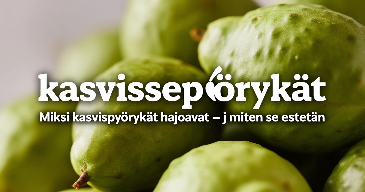 Miksi kasvispyörykät hajoavat – ja miten se estetään