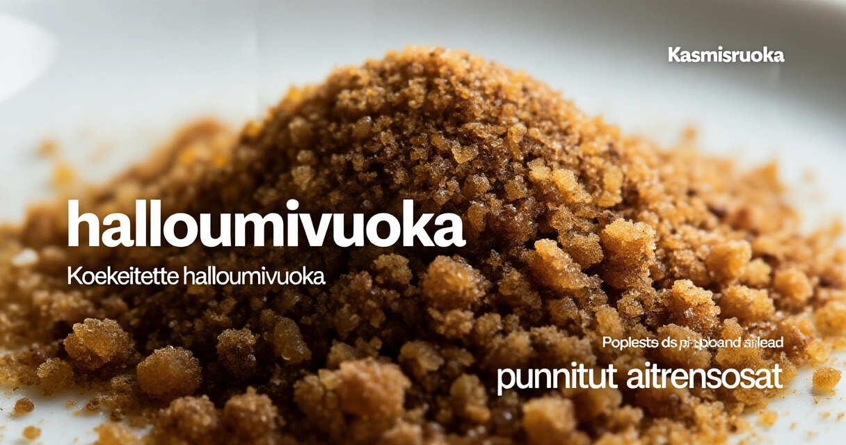 Koekeitetty halloumivuoka – punnitut ainesosat