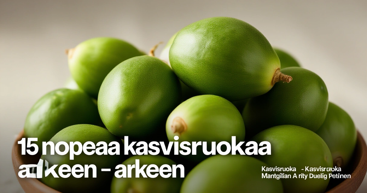 15 nopeaa kasvisruokaa arkeen